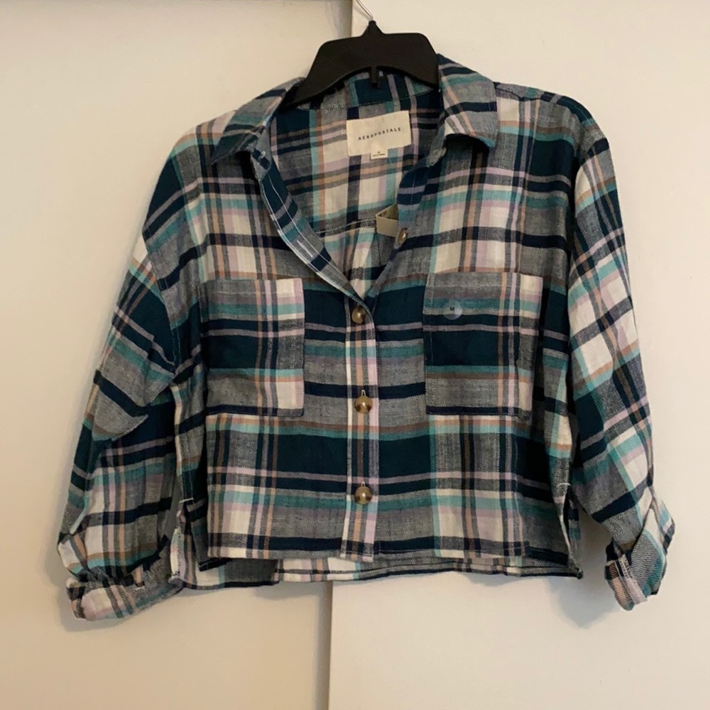 flannel button up shirt